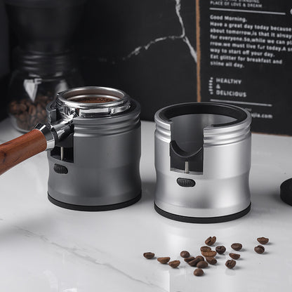 Silver Diamond Professional Aluminum Espresso Tamping Station - Adjustable Portafilter Holder Stand - Image 2