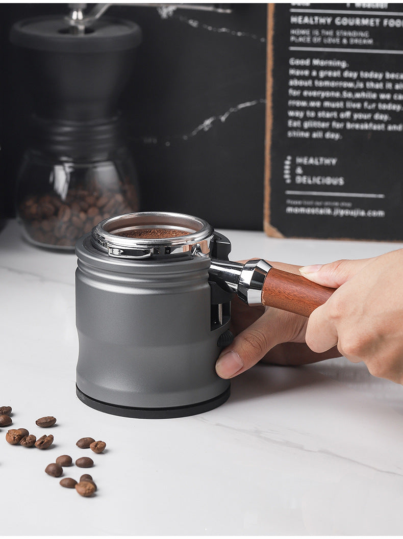 Silver Diamond Professional Aluminum Espresso Tamping Station - Adjustable Portafilter Holder Stand - Image 6