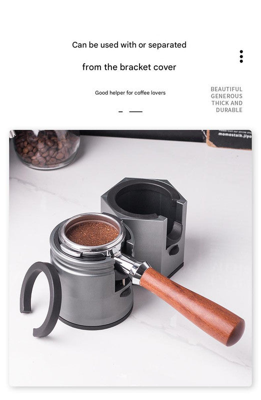 Silver Diamond Professional Aluminum Espresso Tamping Station - Adjustable Portafilter Holder Stand - Image 8