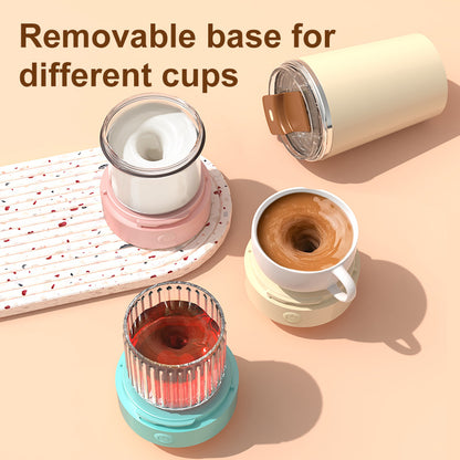 White 316 Stainless Steel Rechargeable Electric Self-Stirring Mug - 420ml Automatic Mixing Cup with Magnetic Rotor - Image 4