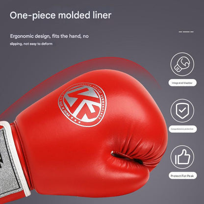 Black And Silver Durable 8oz PU Leather Boxing Gloves - Padded & Ventilated for Training - Image 4