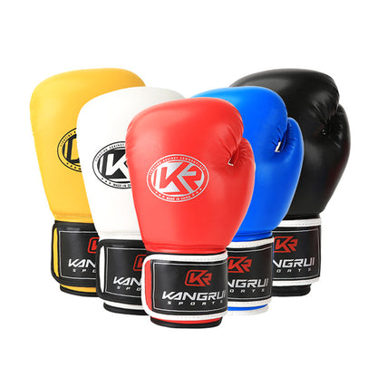 Yellow And Silver Durable 8oz PU Leather Boxing Gloves - Padded & Ventilated for Training - Image 2