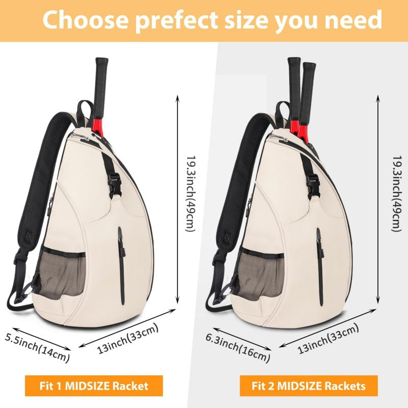Pink Badminton Tennis Backpack - Multi-Racket Sports Bag with Shoulder Strap (Fits 2 Midsize Rackets) - Image 2