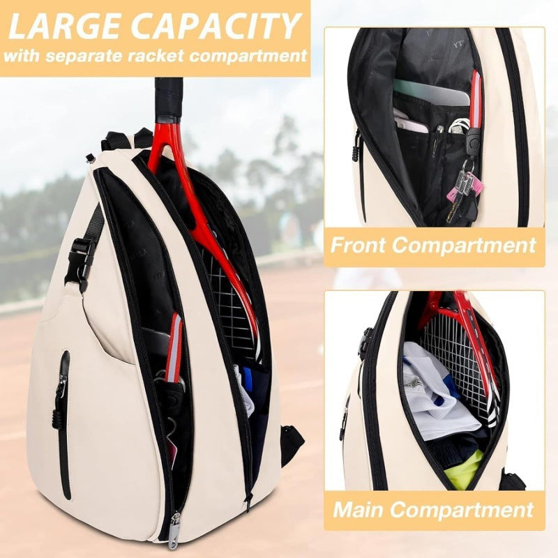 Pink Badminton Tennis Backpack - Multi-Racket Sports Bag with Shoulder Strap (Fits 2 Midsize Rackets) - Image 4