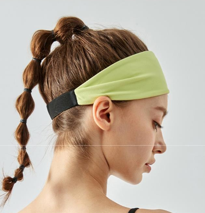 Coffee Premium Wide Yoga Headband - Breathable Nylon/Spandex Sweat-Wicking Hair Band for Women (49cm Circumference) - Athletic Non-Slip Fitness Headwrap - Image 3