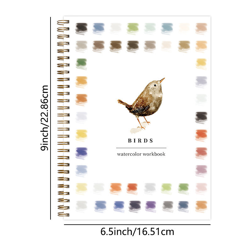 Bird 2-Pack Watercolor Painting Set - Premium Bird-Themed Coloring Books with Watercolor Paints (22.86×16.51cm) - Artist-Grade Workbook Kit - Image 3
