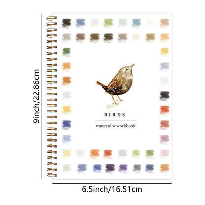 Bird 2-Pack Watercolor Painting Set - Premium Bird-Themed Coloring Books with Watercolor Paints (22.86×16.51cm) - Artist-Grade Workbook Kit - Image 3