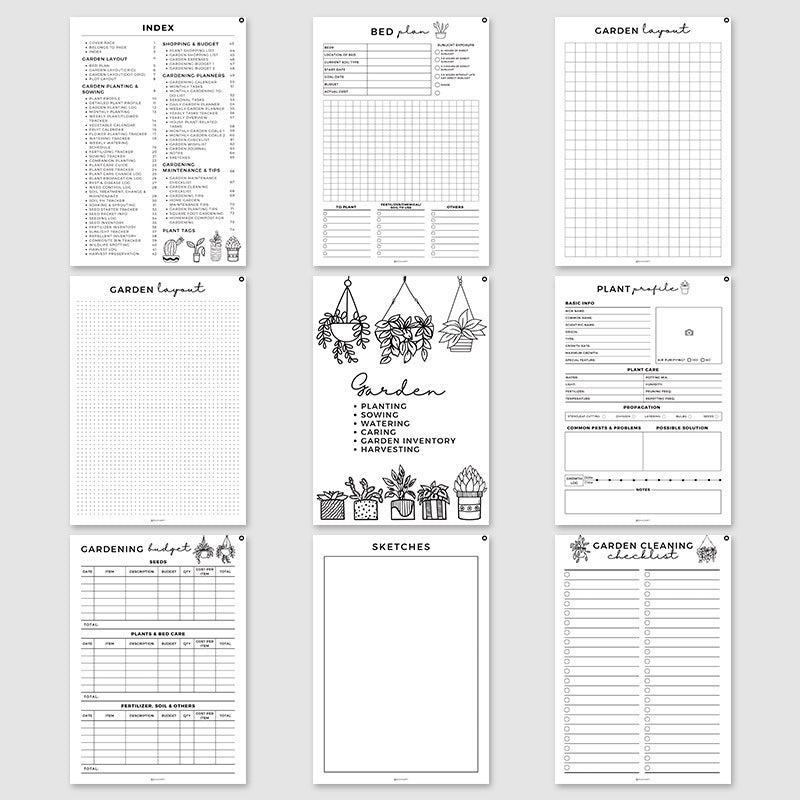 2-Pack Gardening Journal Set - 28.5x21cm (11.22x8.27in) Plant Care Tracker with Watering Schedule - Indoor/Outdoor Polarimeter Logbooks - Image 3