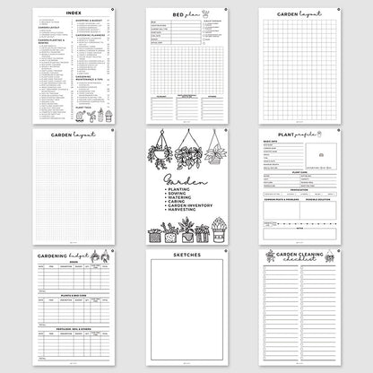 2-Pack Gardening Journal Set - 28.5x21cm (11.22x8.27in) Plant Care Tracker with Watering Schedule - Indoor/Outdoor Polarimeter Logbooks - Image 3