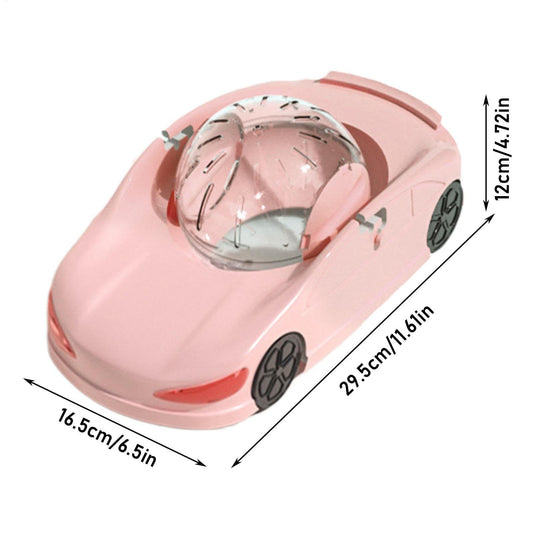 Pink Fun Hamster Racing Wheel Toy - Durable PP Plastic Exercise Wheel for Active Small Pets