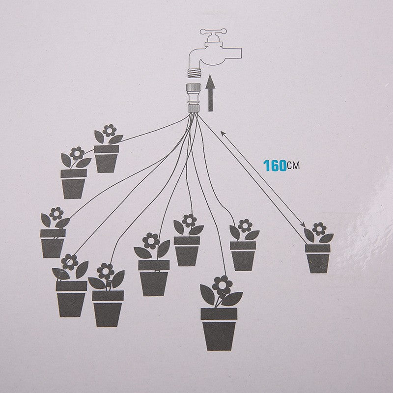 2 Pcs 10-Piece Slow Drip Watering Kit - 160cm Tube Length for Potted Plants, Succulents & Indoor Gardening - Image 3