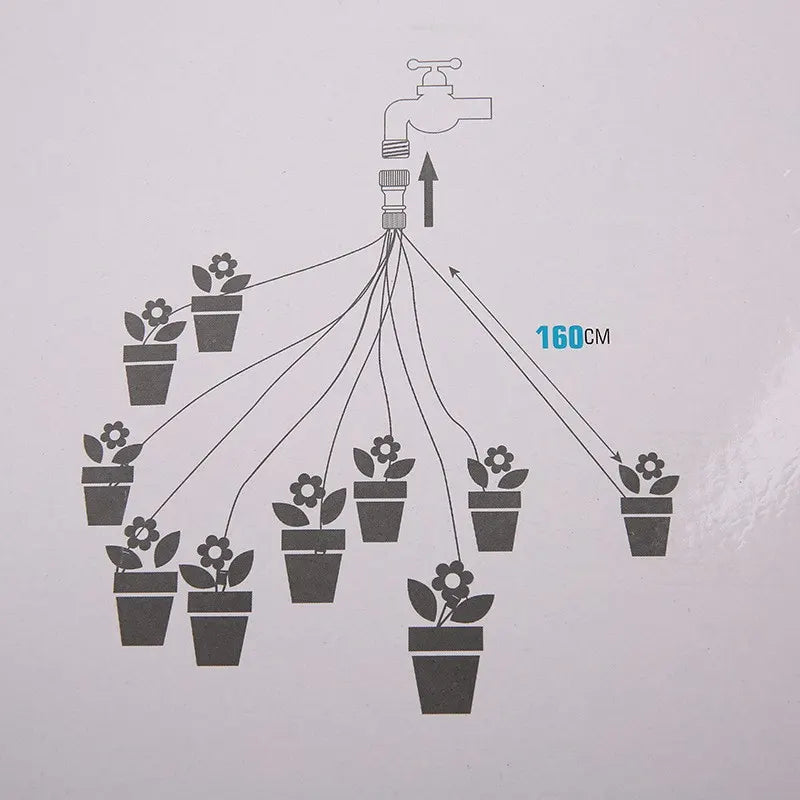 2 Pcs 10-Piece Slow Drip Watering Kit - 160cm Tube Length for Potted Plants, Succulents & Indoor Gardening - Image 3