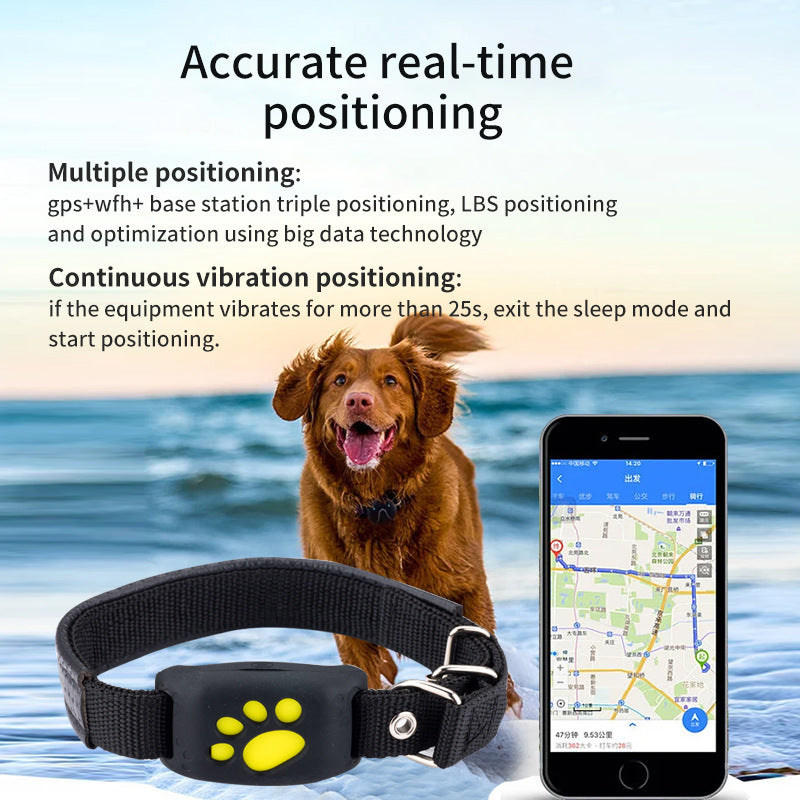 Pink Real-Time Pet GPS Tracker Locator - Magnetic Charging, Multi-Mode Positioning for Dogs & Cats - Image 3