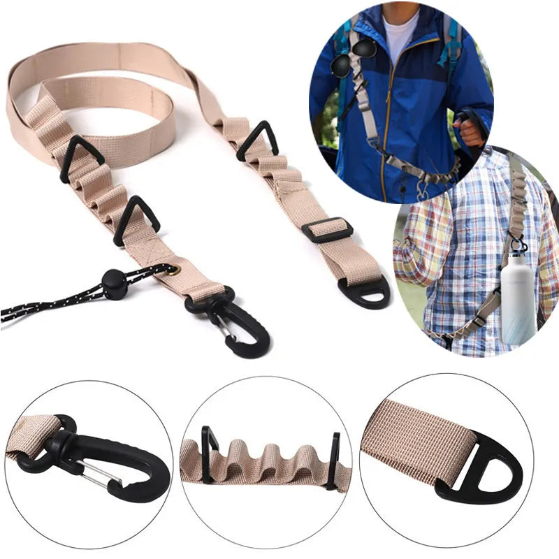 Green 4 PCS Heavy-Duty Outdoor Utility Strap - Multi-Purpose Camping Gear & Bottle Hanging Lanyard - Image 2