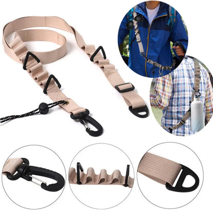 Green 4 PCS Heavy-Duty Outdoor Utility Strap - Multi-Purpose Camping Gear & Bottle Hanging Lanyard - Image 2