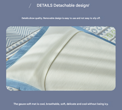Snowflakes Premium 6-Layer Cotton Gauze Pillowcase Pair - Ultra Soft & Breathable (56x80cm) - Image 2