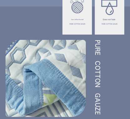Snowflakes Premium 6-Layer Cotton Gauze Pillowcase Pair - Ultra Soft & Breathable (56x80cm) - Image 3