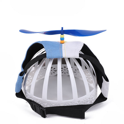 S Orange Pet Baseball Cap with Spinning Propeller - Colorful Fun Design - See Details for Sizing - Image 4