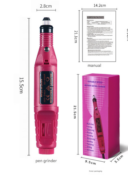 Regular Set Act As Go-between Portable Electric Nail Drill Kit - USB Manicure Pedicure Polishing & Shaping Tool Set - Image 3