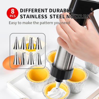 Black Deluxe Cookie Press & Icing Gun Set - 13 Discs & Multiple Nozzles for Baking & Decorating - Image 3