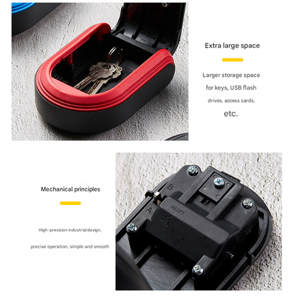 Red 3PCS Wall Mount Plastic Combination Key Lock Box - Secure Key Safe Storage Box - Image 3