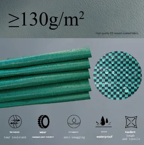 500L (Calibre80*100cm) Zip Version Heavy Duty Collapsible Garden Waste Bags (Set of 2) - Large Reusable Yard Leaf Bin - Image 2