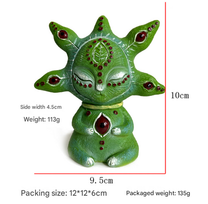 3PCS Five Eyes Fantasy Three-Eyed Alien Figurine Set - 3 Piece Resin Sculptures for Home & Garden Decor - Image 2