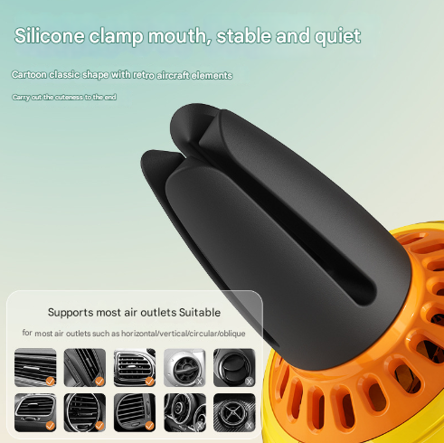 Dark-grey Cute Car Air Vent Clip Freshener - Decorative Scent Diffuser for Automotive Interiors - Image 3
