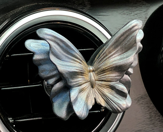 Quicksand Gold Butterfly Set of 3 Butterfly Car Air Vent Clips - Decorative Scent Diffuser Ornaments - Image 2