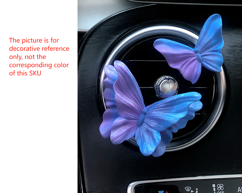 Aurora Purple Butterfly Set of 3 Butterfly Car Air Vent Clips - Decorative Scent Diffuser Ornaments