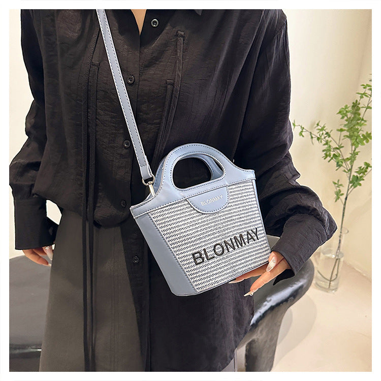 Small and lightweight blue BLONMAY bucket bag, perfect for everyday use - Image 3