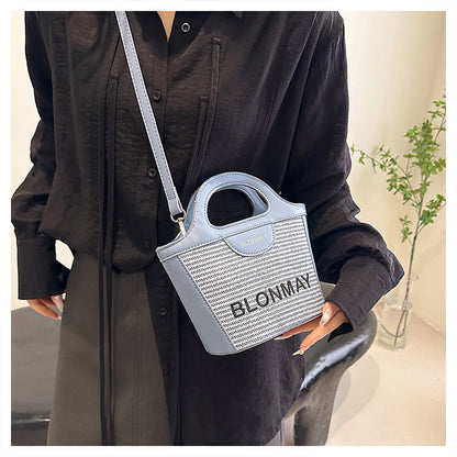 Small and lightweight blue BLONMAY bucket bag, perfect for everyday use - Image 3