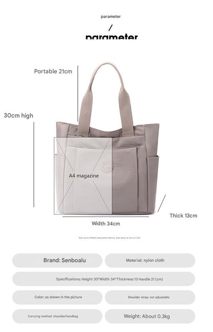 Modern Light purple Shoulder Bag with Multiple Pockets - Perfect for Work - Image 3