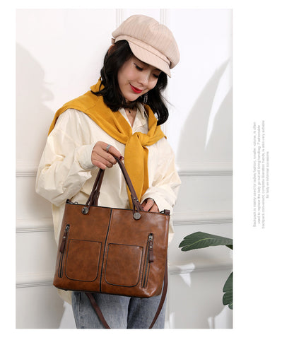 Versatile Brown Tote with Detachable Strap - Ideal for Travel - Image 2
