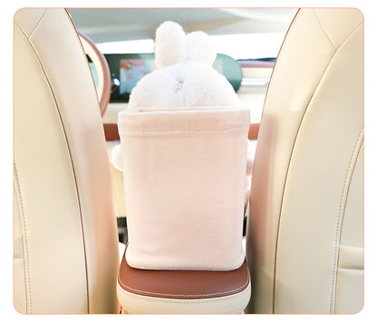 Cute Cloud Rabbit Tissue Holder for Car - Plush Toy with Storage - Image 2