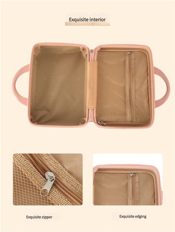 Personalized stylish and lightweight Pink mini suitcase for short trips - Image 5