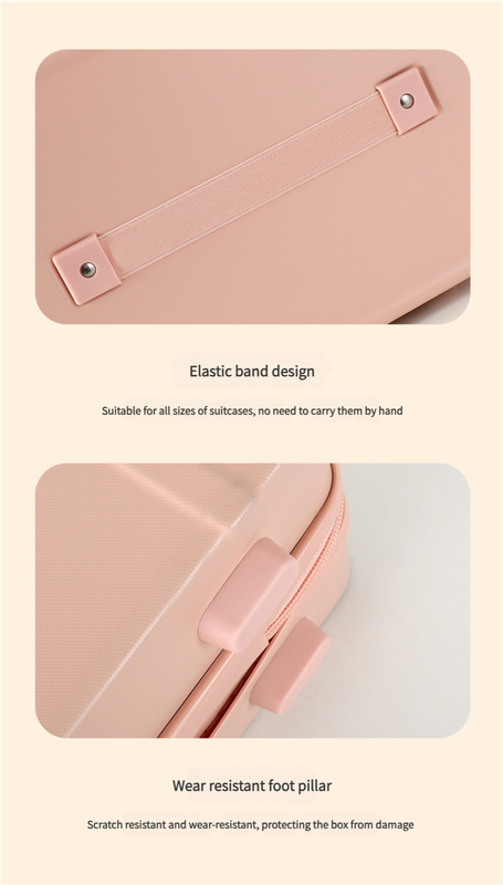 Personalized stylish and lightweight Light white mini suitcase for short trips - Image 3