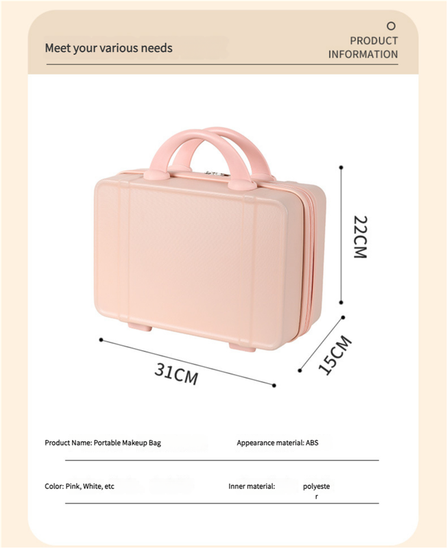 Personalized stylish and lightweight Pink and green mini suitcase for short trips - Image 4