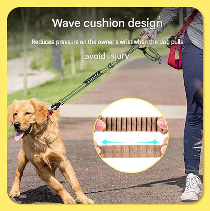 Red Shock Absorbing Dog Leash with Reflective Stitching - 135cm for Small to Large Dogs - Image 4
