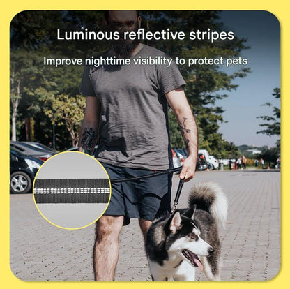 Blue Shock Absorbing Dog Leash with Reflective Stitching - 135cm for Small to Large Dogs - Image 5