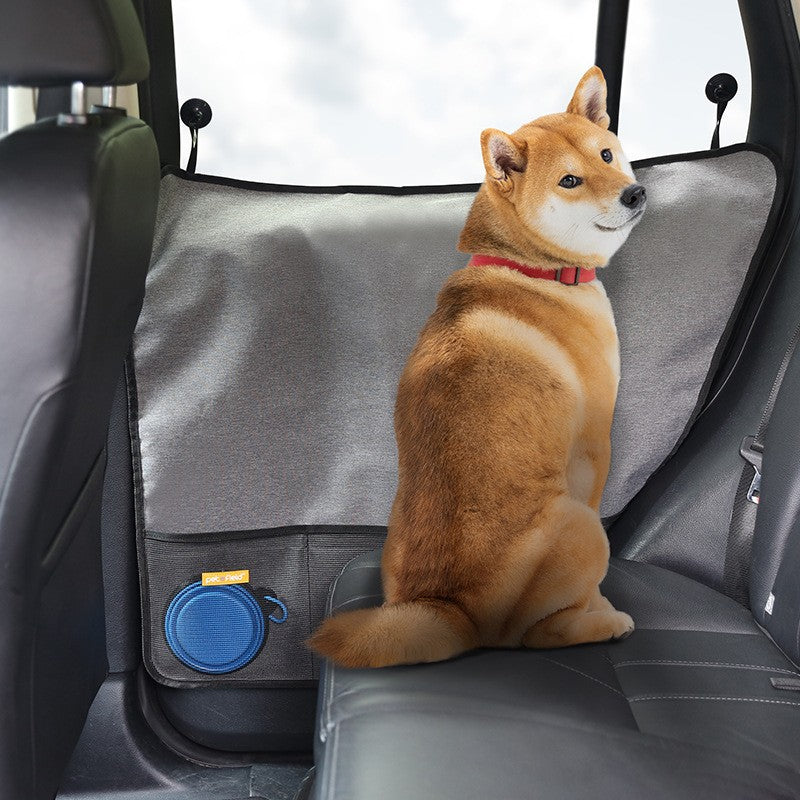 Pet Car Door Protector with Storage Pocket  - 77x64cm Grey - Image 2