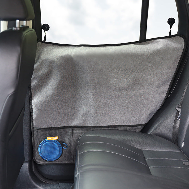 Pet Car Door Protector with Storage Pocket  - 77x64cm Grey - Image 3