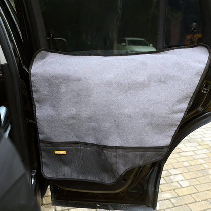 Pet Car Door Protector with Storage Pocket  - 77x64cm Grey - Image 4