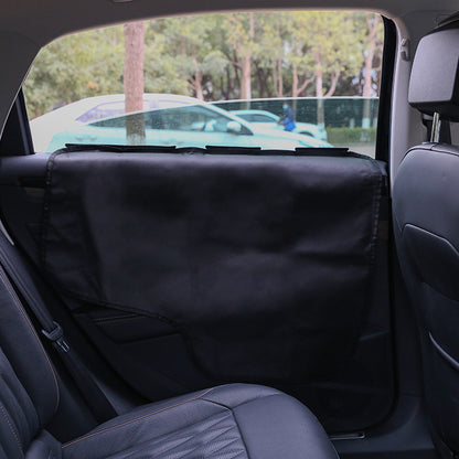 Pet Car Door Protector with Storage Pocket  - 77x64cm Black - Image 3