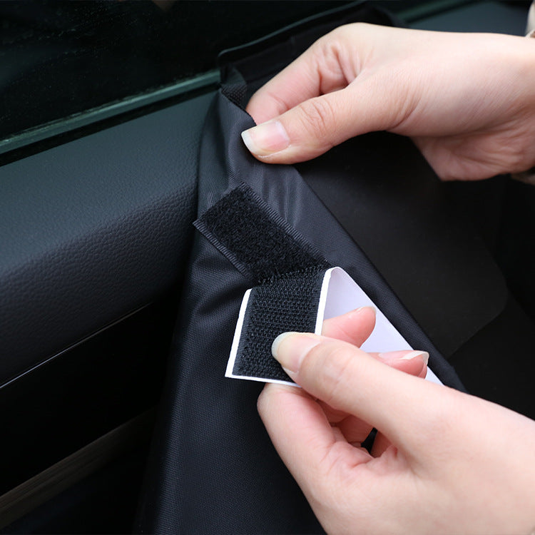 Pet Car Door Protector with Storage Pocket  - 77x64cm Black - Image 6