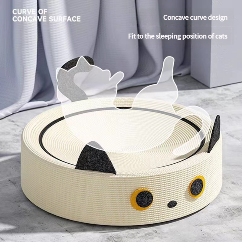 Cute Green Fabric Frog Cat Scratching Post and Lounger - 41cm Cat Scratch Proof Basin - Image 2