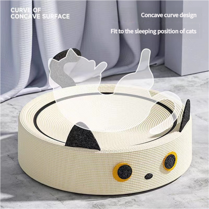 Cute White and Pink Chibi Maruko-chan Cat Scratching Post and Lounger - 41cm Cat Scratch-Proof Basin - Image 2