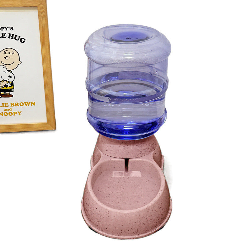 Pink Automatic Pet Feeder and Drinker Combo for Cats and Small Dogs - 2 in 1 Detachable Design - Image 2