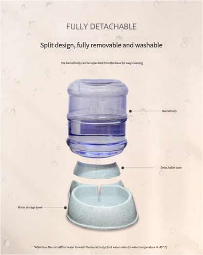 Blue Automatic Pet Feeder and Drinker Combo for Cats and Small Dogs - 2 in 1 Detachable Design - Image 4