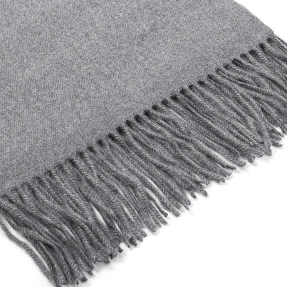 Luxury Cashmere Blend Scarf, Large 200x70cm Fringed Scarf (Turmeric) - Image 4